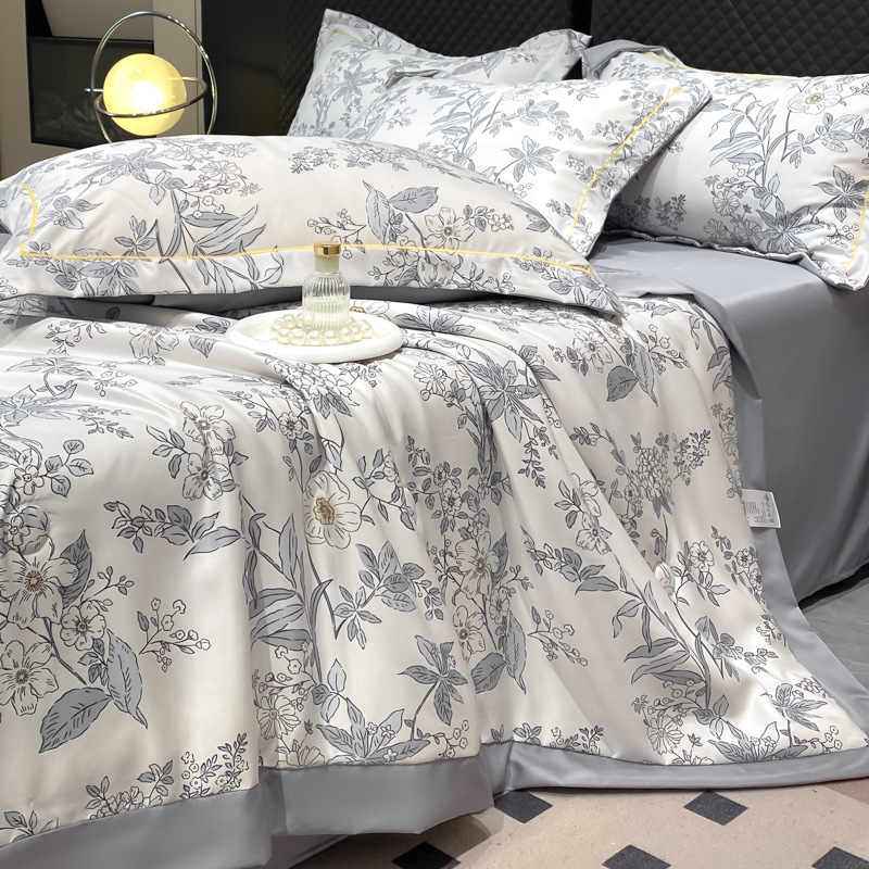 🔥Summer Limited Sale🌸Cooling Breathable Floral Bed Sheet (4-Piece Set)