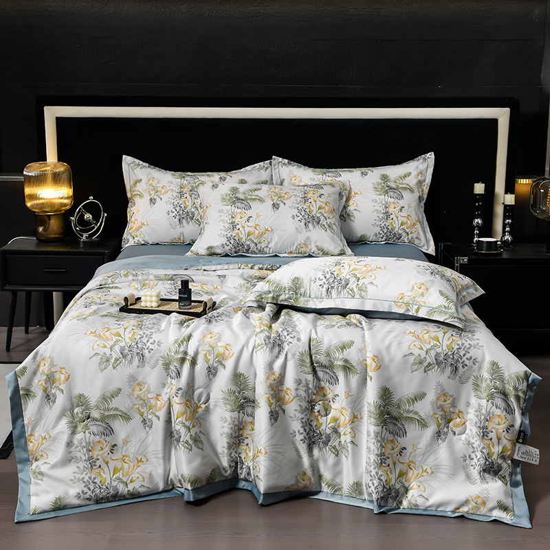 🔥Summer Limited Sale🌸Cooling Breathable Floral Bed Sheet (4-Piece Set)