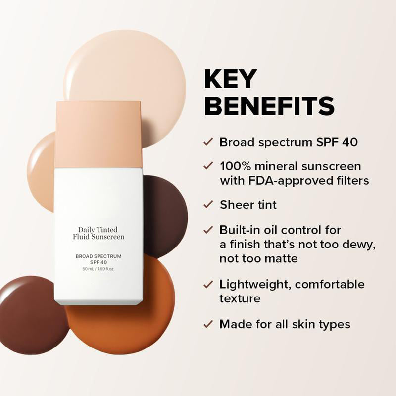 💗LAST DAY - BUY 1 GET 1 FREE💗Daily Tinted Fluid Sunscreen Foundation