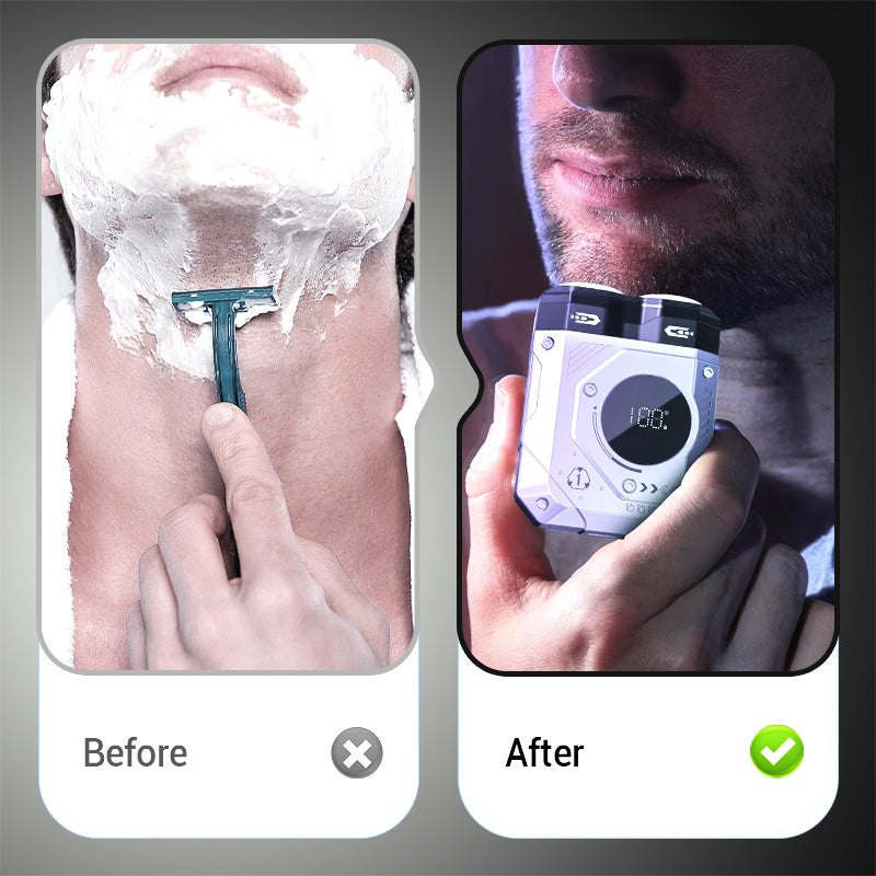 ⏰LAST DAY SALE 60% OFF🔥 Men's Portable Dual-Blade Washable Shaver