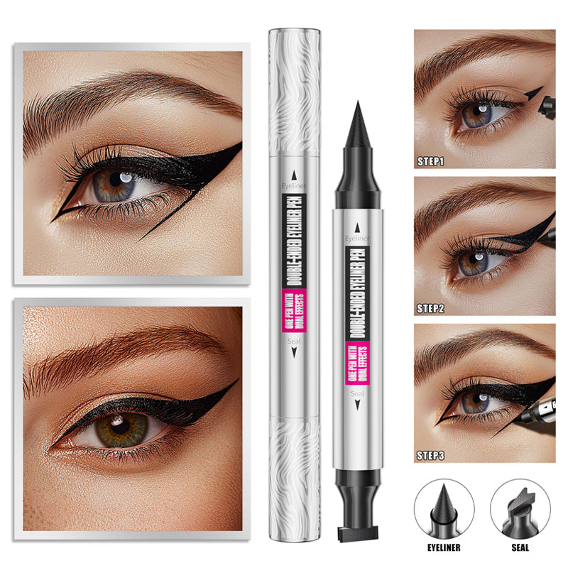 Eyeliner with wing stamp