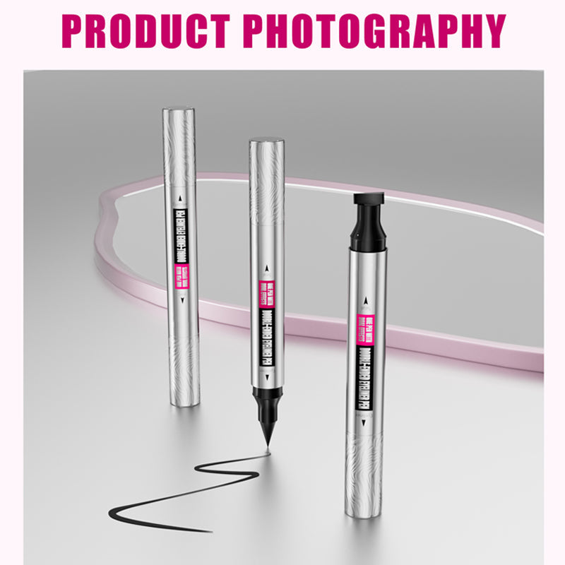 Eyeliner with wing stamp