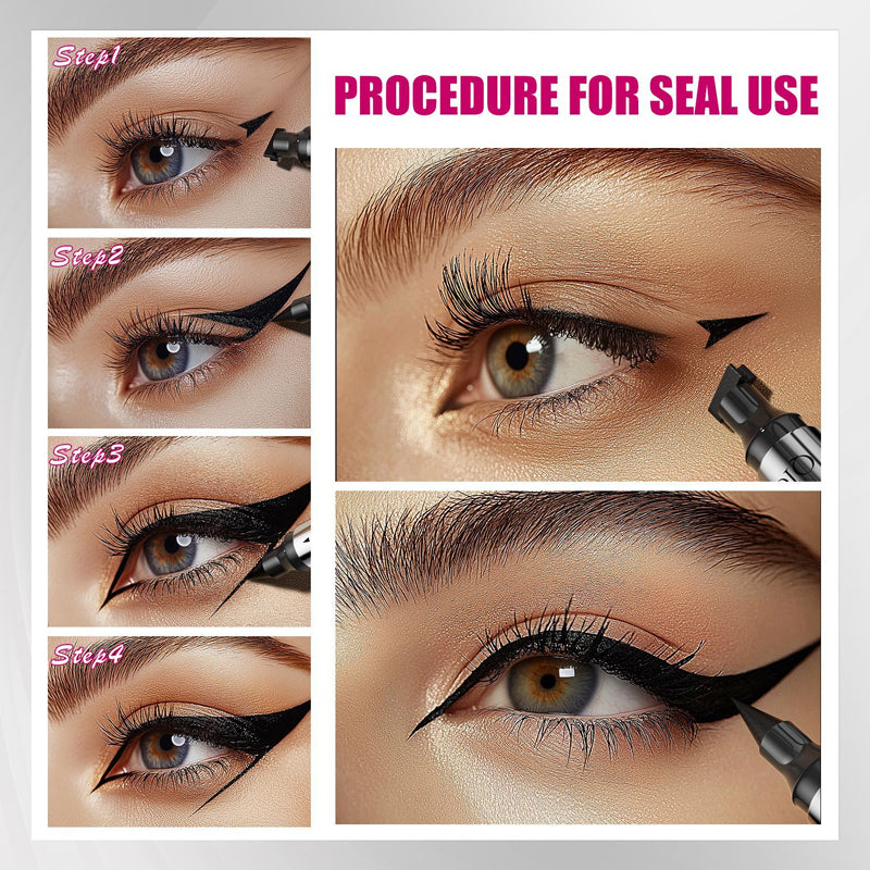 Eyeliner with wing stamp