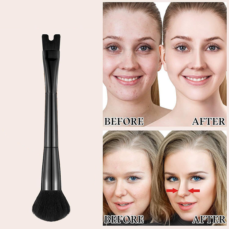 🔥Buy 2 get 3 free💥---2-in-1 U-Shape Nose Contour & Setting Brush