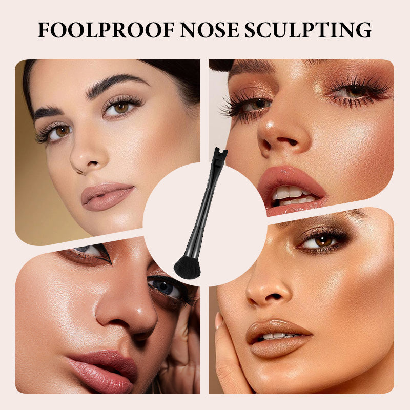 🔥Buy 2 get 3 free💥---2-in-1 U-Shape Nose Contour & Setting Brush