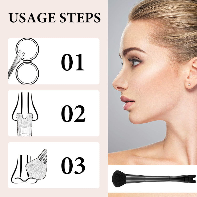 🔥Buy 2 get 3 free💥---2-in-1 U-Shape Nose Contour & Setting Brush