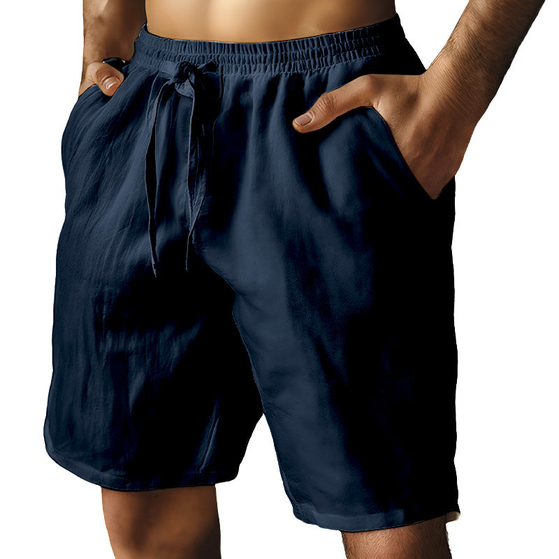 🔥2026 New Arrivals Special Offer-Men's Elastic Drawstring Solid Shorts