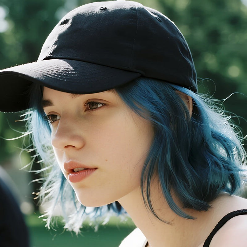 2-in-1 Curly Hair Baseball Cap Wig