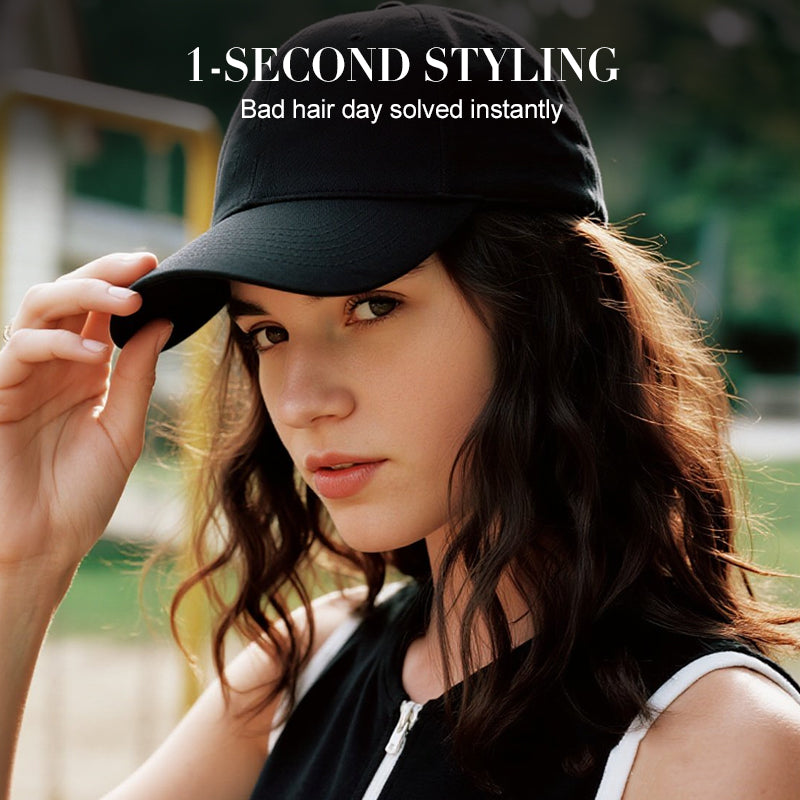 2-in-1 Curly Hair Baseball Cap Wig