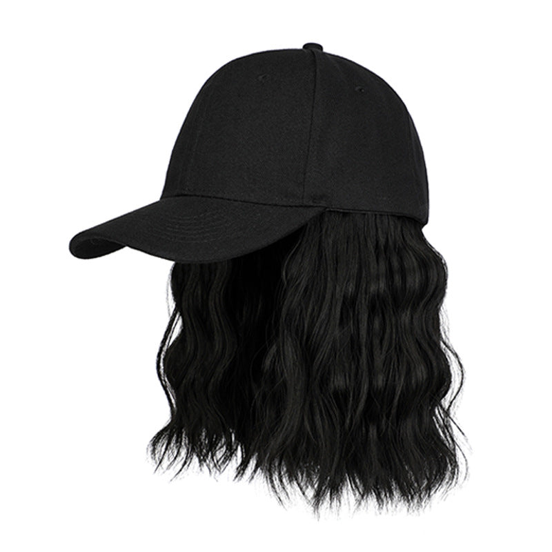 2-in-1 Curly Hair Baseball Cap Wig