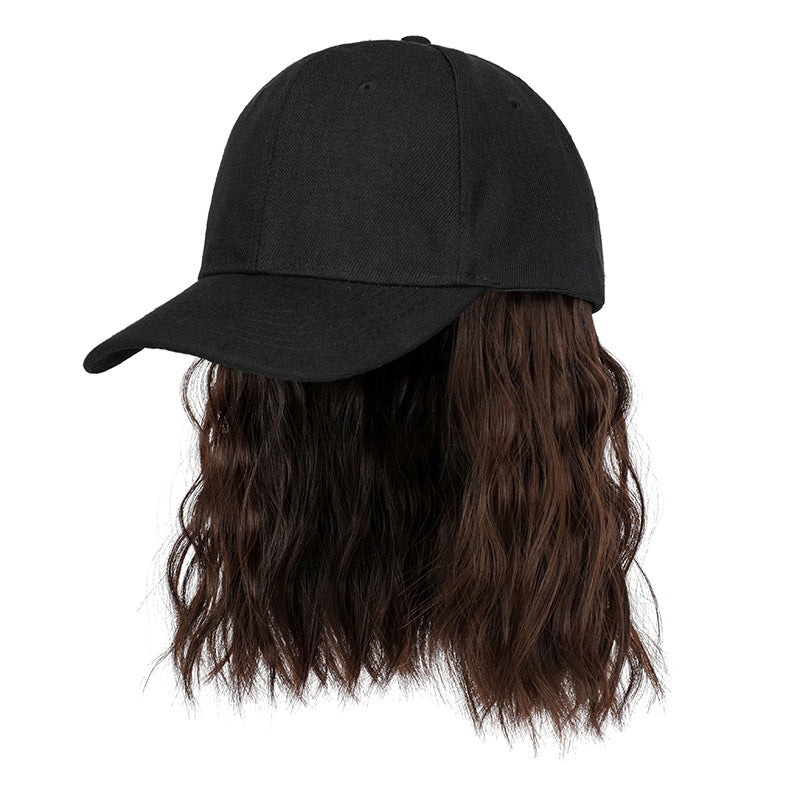 2-in-1 Curly Hair Baseball Cap Wig
