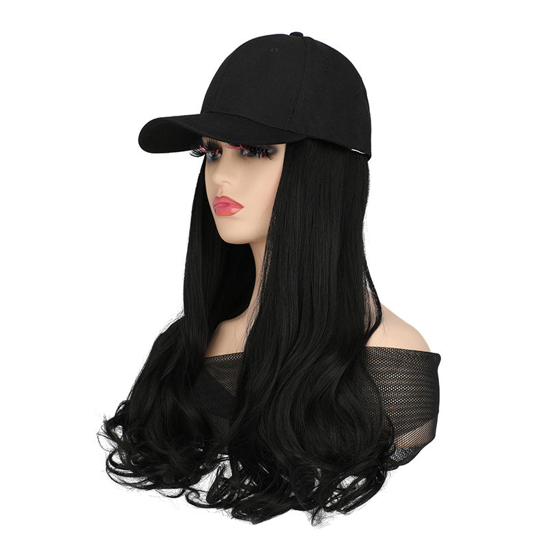 2-in-1 Curly Hair Baseball Cap Wig