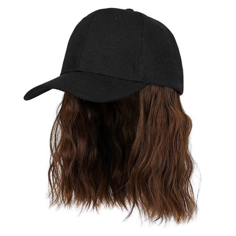2-in-1 Curly Hair Baseball Cap Wig
