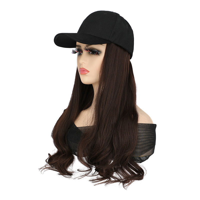2-in-1 Curly Hair Baseball Cap Wig