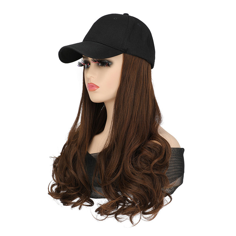 2-in-1 Curly Hair Baseball Cap Wig
