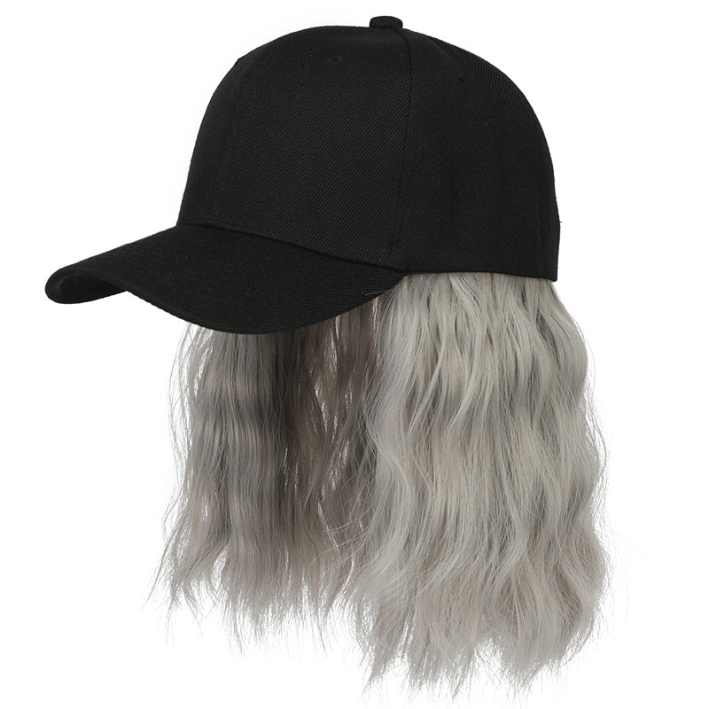 2-in-1 Curly Hair Baseball Cap Wig
