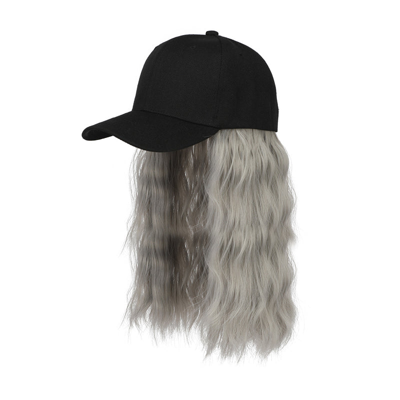 2-in-1 Curly Hair Baseball Cap Wig