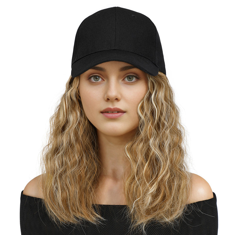 2-in-1 Curly Hair Baseball Cap Wig