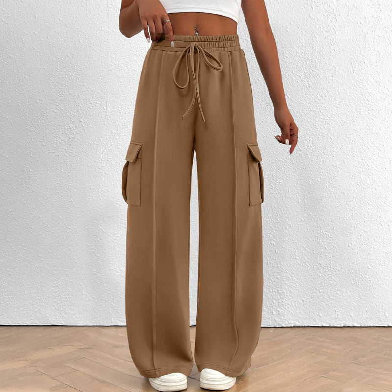 Women's Casual Relaxed Solid Color Pants