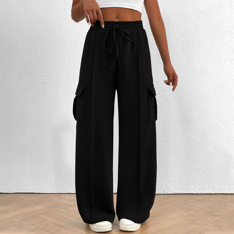 Women's Casual Relaxed Solid Color Pants