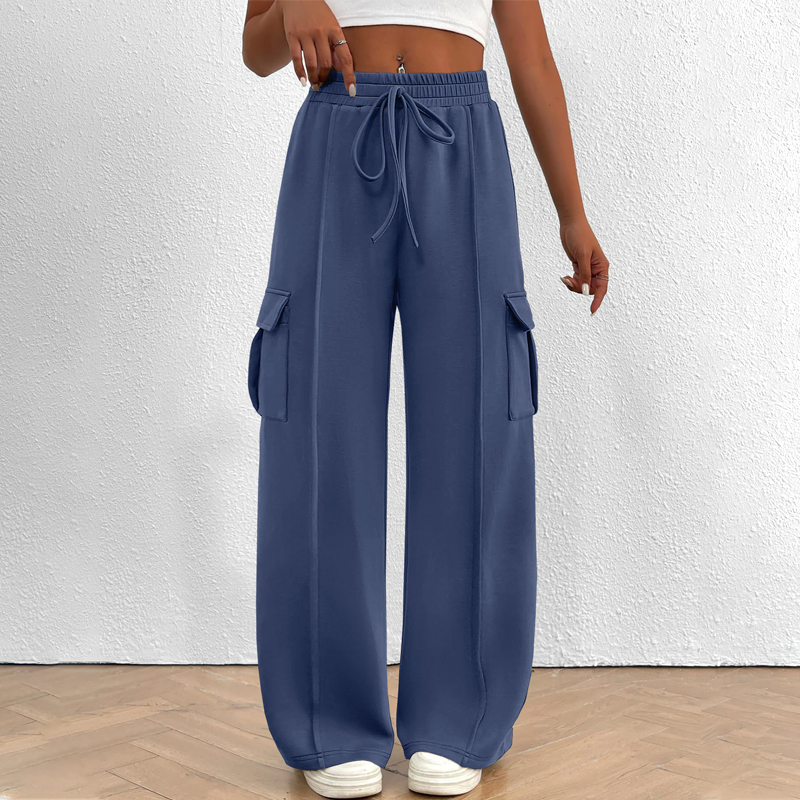 Women's Casual Relaxed Solid Color Pants