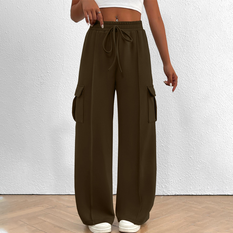 Women's Casual Relaxed Solid Color Pants