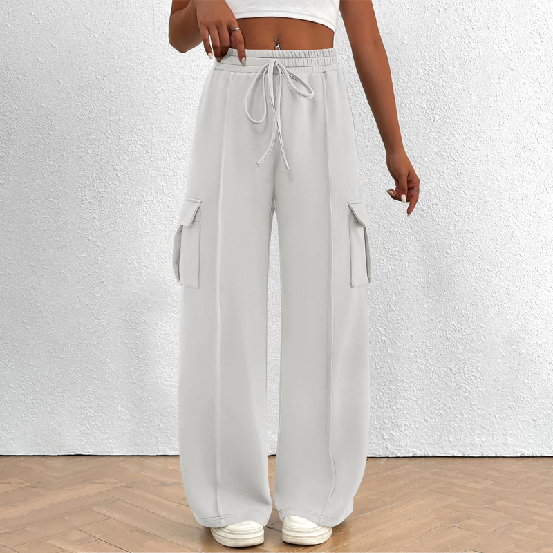 Women's Casual Relaxed Solid Color Pants