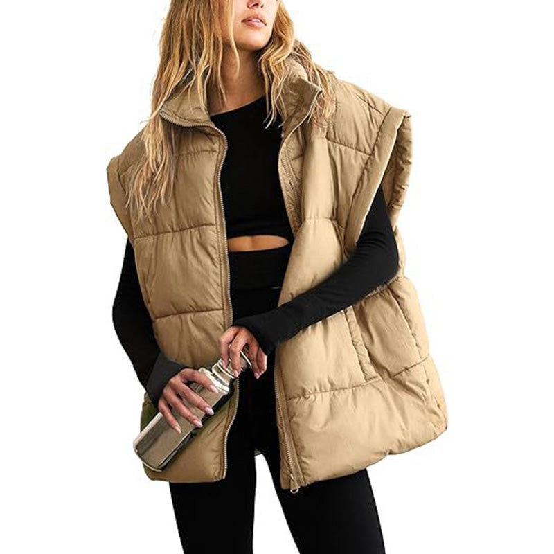 Women's Thick Warm Solid Color Vest