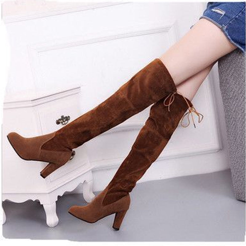 💗LAST DAY PROMOTION - 68%OFF💗Elegant Faux Suede Over The Knee Boots