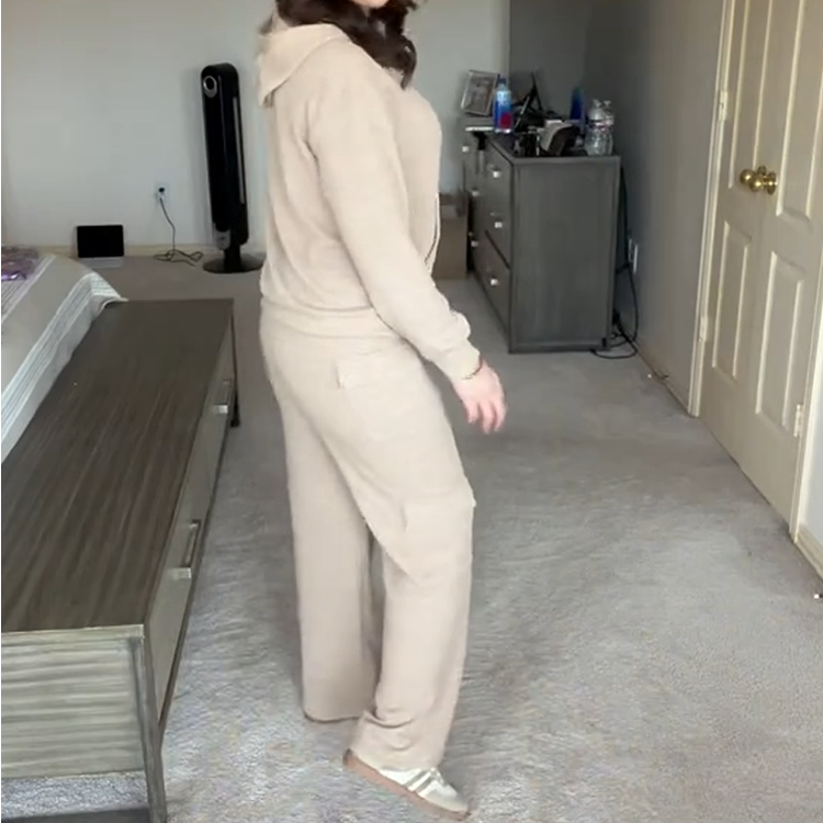 💜 LAST DAY PROMOTION - 50%OFF 💜 Women’s Hooded Long-Sleeve Tops & Pants 2-Piece Set