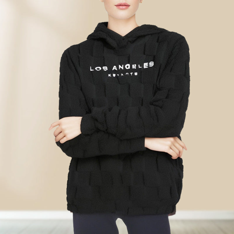 Thick Loose Furry Hooded Sweatshirt