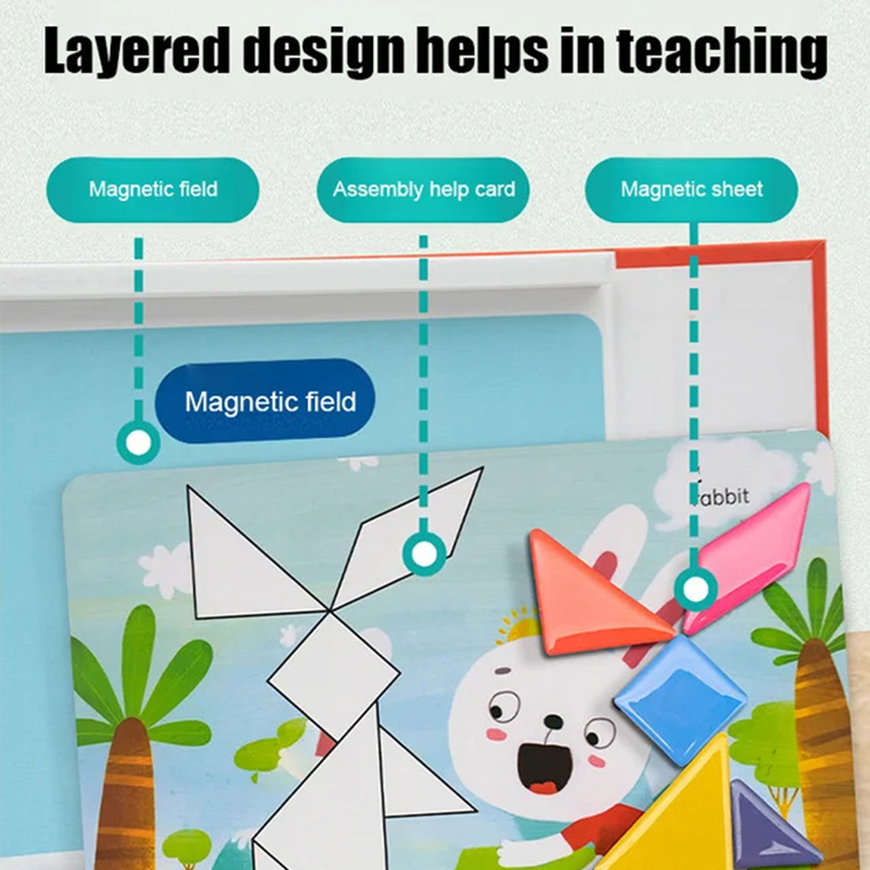 Children's Magnetic Tangram Puzzle Set