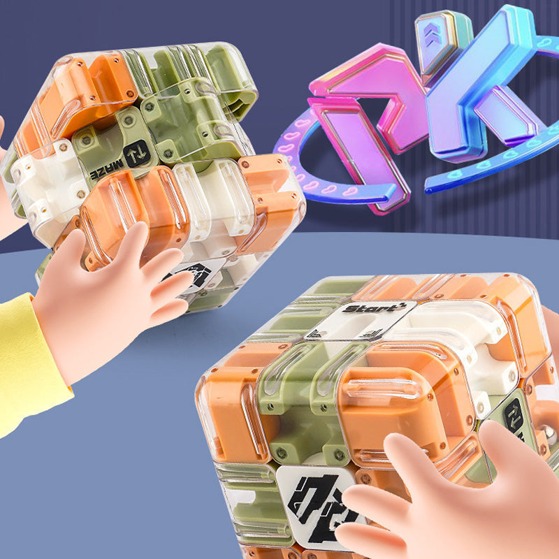 🎁The finest gift-Fun 3D Maze Rolling Cube Puzzle
