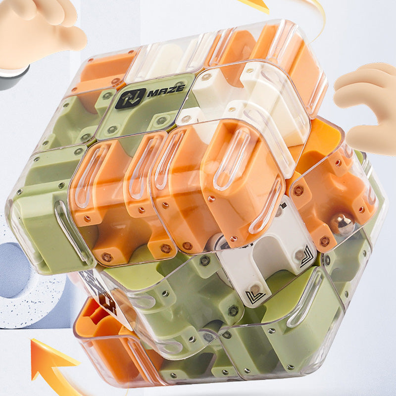 🎁The finest gift-Fun 3D Maze Rolling Cube Puzzle