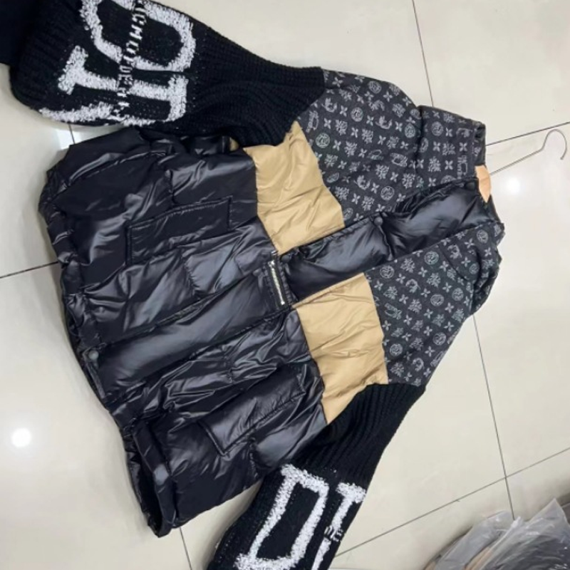 🎁 Hot Sale 49% OFF 🔥Women’s Patchwork Knit Sleeve Hooded Puffer Jacket|Free Express Delivery✈️