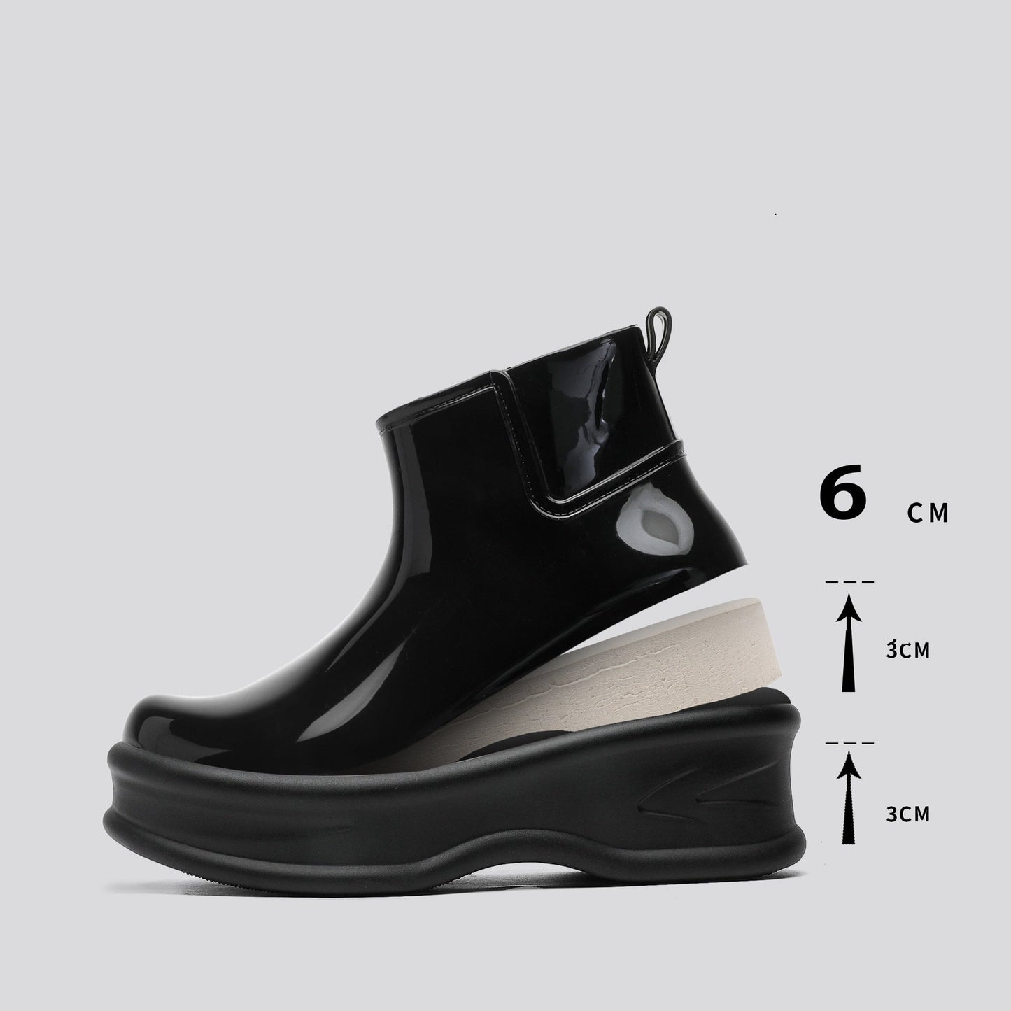 Women's Height-Increasing Ankle Rain Boots