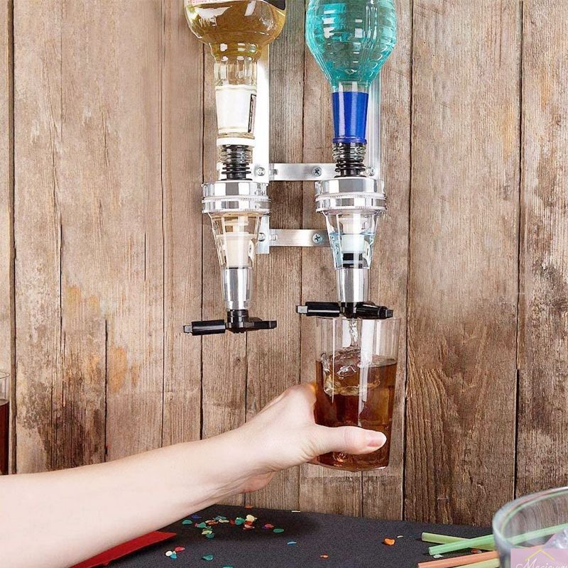 Väggmonterad kvantitativ spritdispenser för en flaska