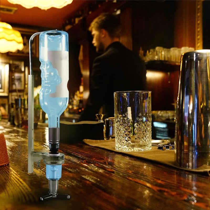Väggmonterad kvantitativ spritdispenser för en flaska