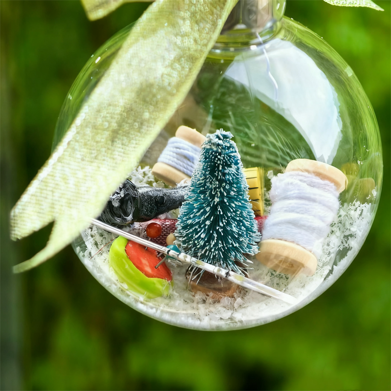 🎄 50% OFF NOW! ✨ Holiday Sewing Snow Globe - DIY Craft Ornament with Glitter & Mini Figures, Festive Decor for Tree or Gift 🧵📦