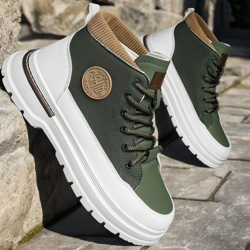 Men’s Fashion Mid Top Color Contrasting Shoes