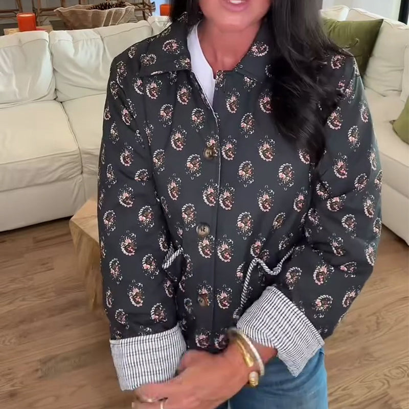 Women's Printed Warm Cotton Jacket