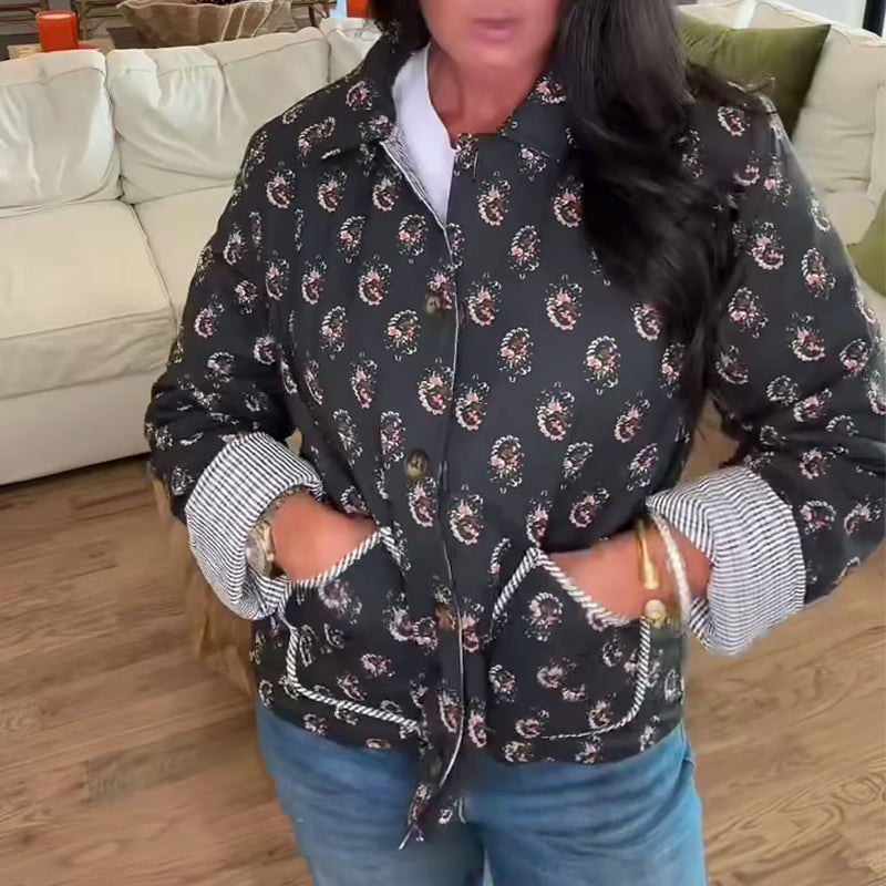 Women's Printed Warm Cotton Jacket