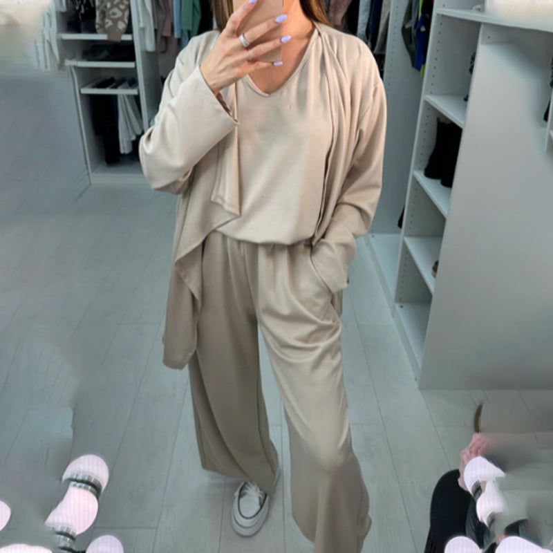 🔥Limited-time offer-Women's Solid Color 3-Piece Set