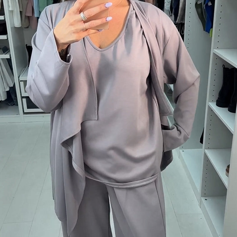 🔥Limited-time offer-Women's Solid Color 3-Piece Set