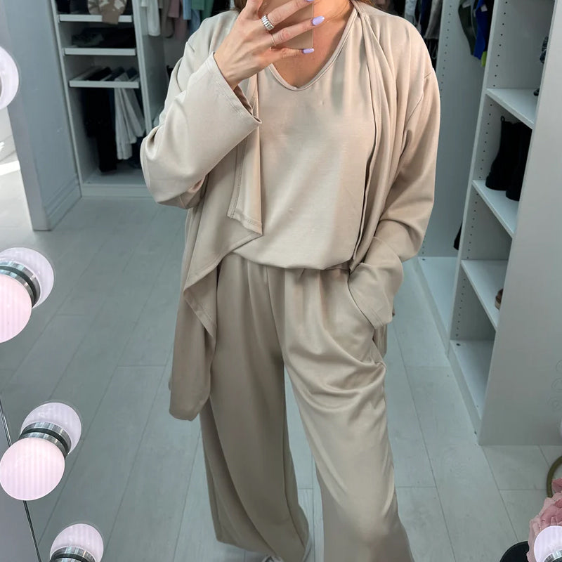 🔥Limited-time offer-Women's Solid Color 3-Piece Set