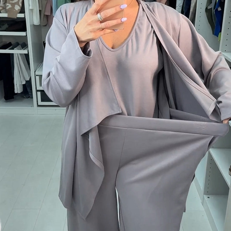 🔥Limited-time offer-Women's Solid Color 3-Piece Set