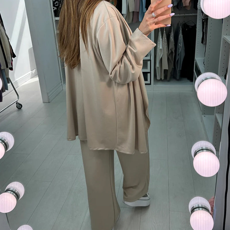 🔥Limited-time offer-Women's Solid Color 3-Piece Set