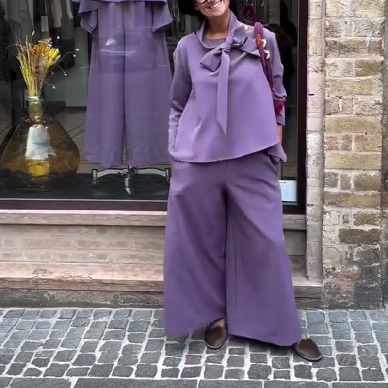 🔥Limited-time offer-Long Sleeve Cape Top & Pants 2-Piece Set