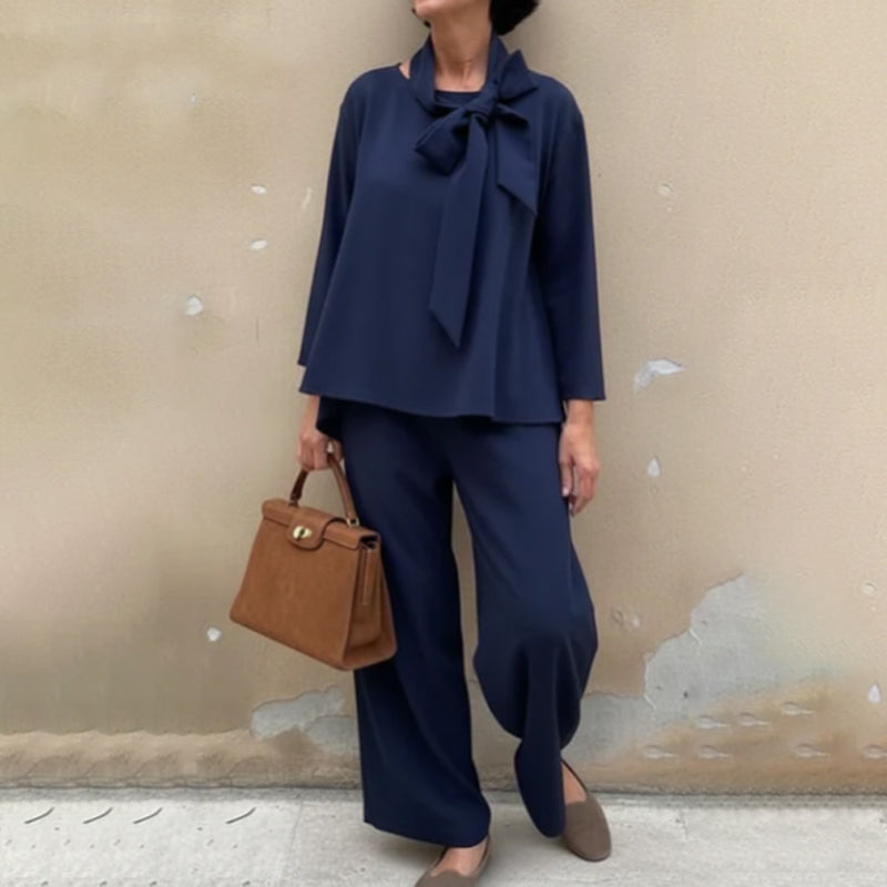 🔥Limited-time offer-Long Sleeve Cape Top & Pants 2-Piece Set