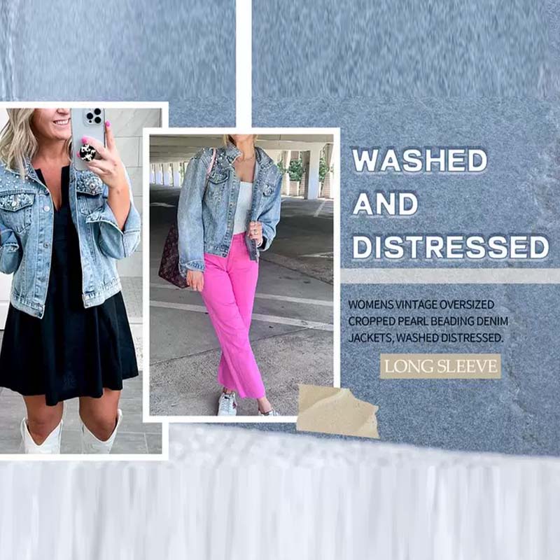 🔥Hot Sale: 50% Off-Women’s Fashion Button-up Denim Jacket